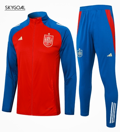 Survetement Espagne 2024 Rojo Long Zipper