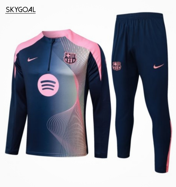 Survetement Fc Barcelona 2025/26 -blue With Pink