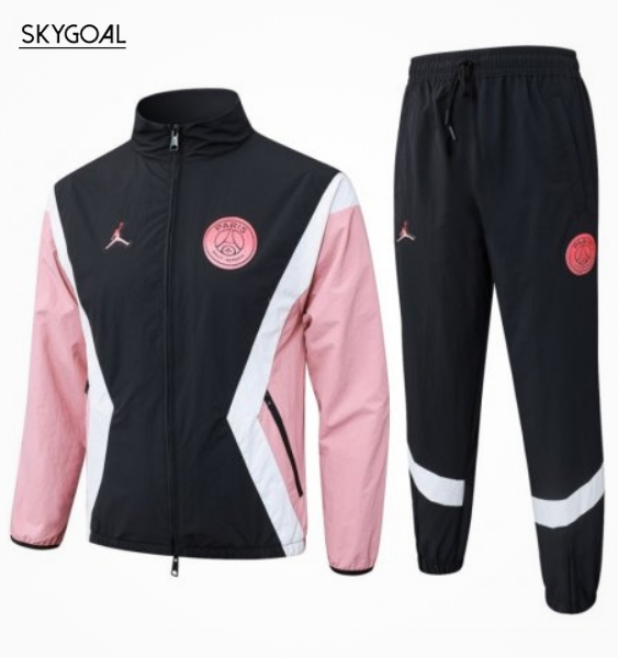 Survetement Psg 2025/26 Black With Pink Long Zipper