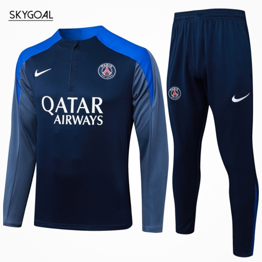 Survetement Psg 2025/26 Blue Ii Half Zipper
