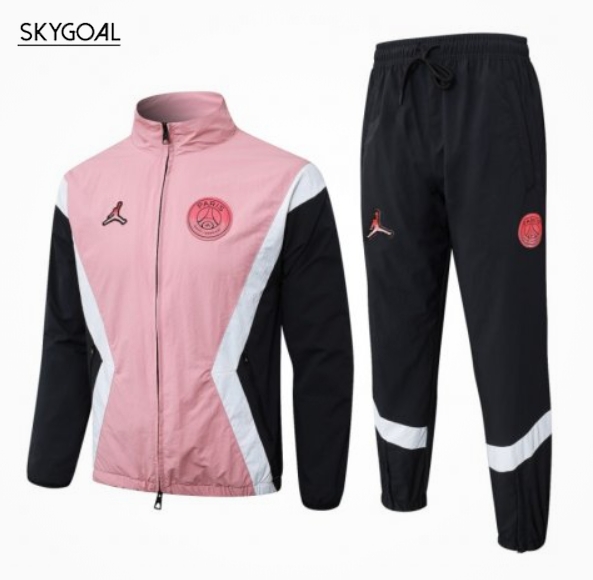 Survetement Psg 2025/26 Pink With Black Long Zipper