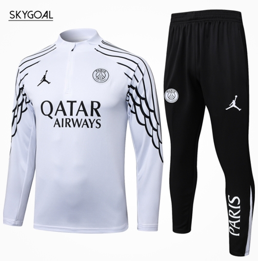 Survetement Psg 2025/26 White Half Zipper