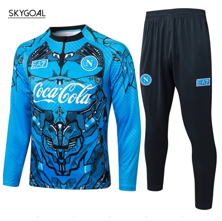 Survetement Napoli 2025/26- Bule Media Cremallera