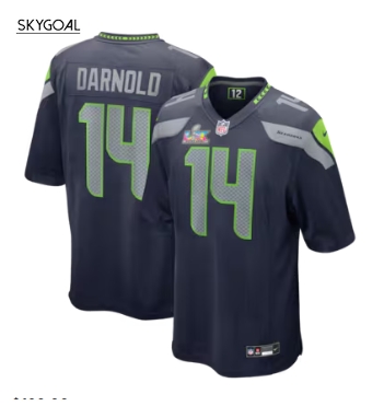 Sam Darnold Seattle Seahawks Nike Super Bowl Lx Patch Game Jersey - College Navy