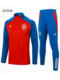 Survetement Espagne 2024 Rojo Long Zipper