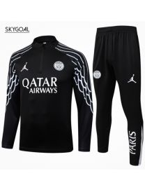 Survetement Psg 2025/26 Black Half Zipper