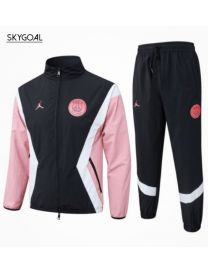 Survetement Psg 2025/26 Black With Pink Long Zipper