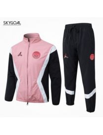 Survetement Psg 2025/26 Pink With Black Long Zipper