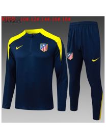 Survetement Atlético Madrid 2025/26 Bule - Black Half Zipper - Enfants
