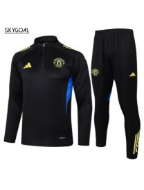 Survetement Manchester United 2025/26 Black Half Zip