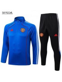 Survetement Manchester United 2025/26 Blue Half Zip
