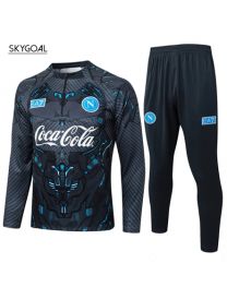 Survetement Napoli 2025/26- Black Media Cremallera