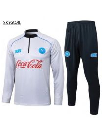 Survetement Napoli 2025/26- White Media Cremallera