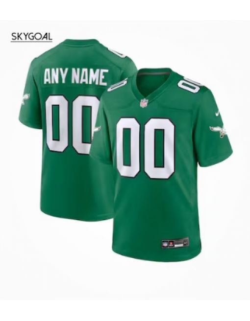 Philadelphia Eagles Nike Alternate Custom Game Jersey - Kelly Green