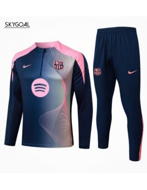 Survetement Fc Barcelona 2025/26 -blue With Pink