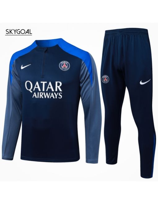 Survetement Psg 2025/26 Blue Ii Half Zipper