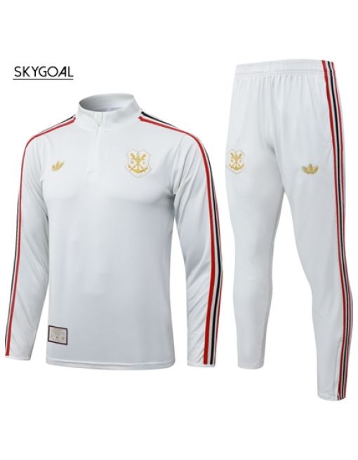 Survetement Flamengo 2025/26 - Light Gray Half Zipper