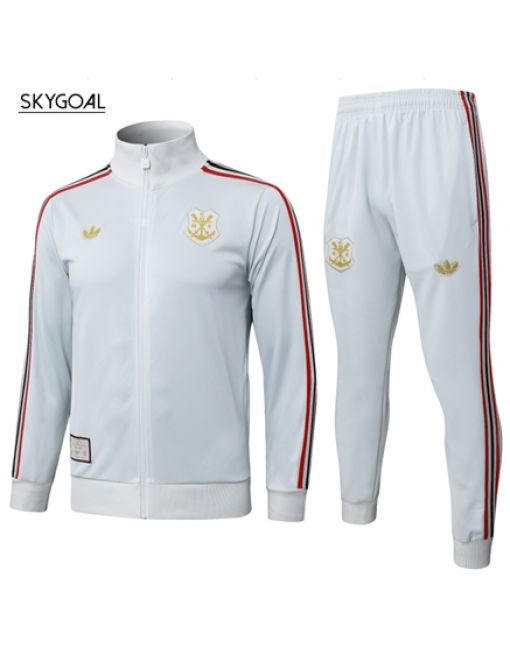 Survetement Flamengo 2025/26 - Light Gray Long Zipper