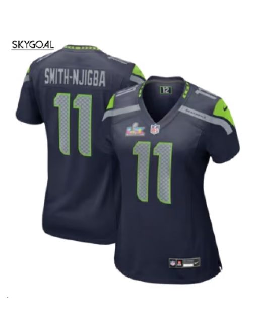 Jaxon Smith-njigba Seattle Seahawks Nike Super Bowl Lx Patch Game Jersey - College Navy-mujer