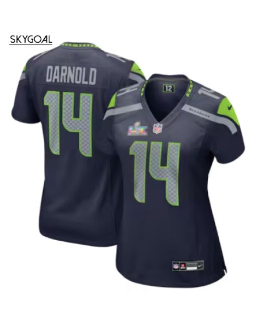 Sam Darnold Seattle Seahawks Nike Super Bowl Lx Patch Game Jersey - College Navy -mujer