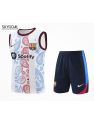 Conjunto De Maillot Del Fc Barcelona 2025/26 Blanco Con Rojo