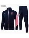Survetement Fc Barcelona 2025/26 -dark Blue With Pink Cremallera Larga