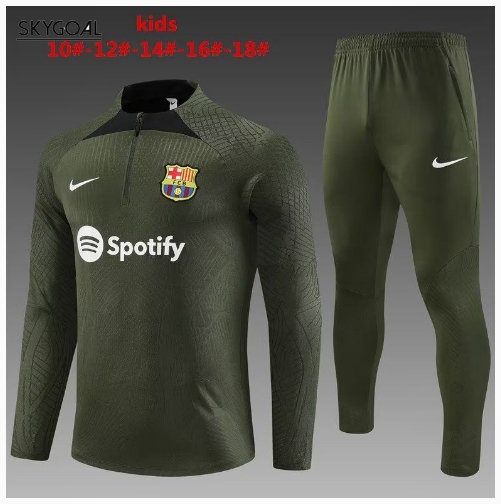 Survetement Fc Barcelona 2023/24 Verde - Enfants