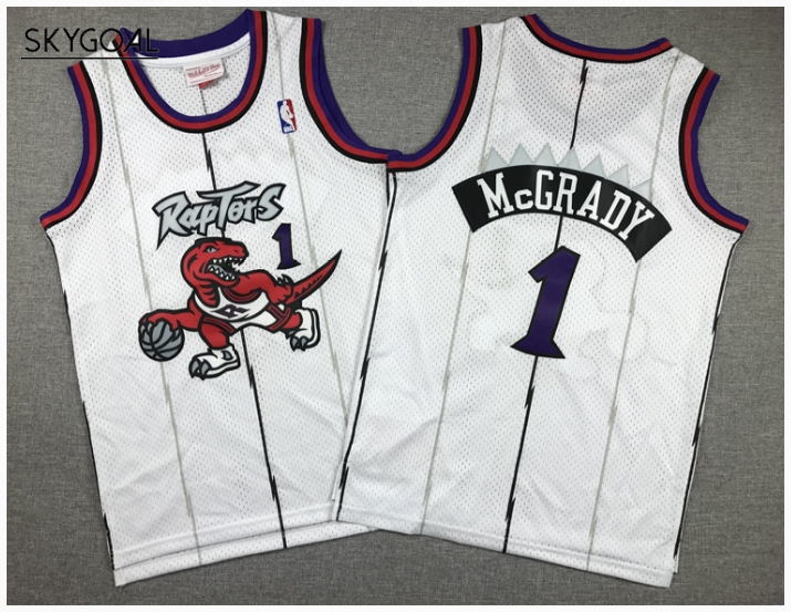 Tracy Mcgrady Toronto Raptors Retro White - Enfants