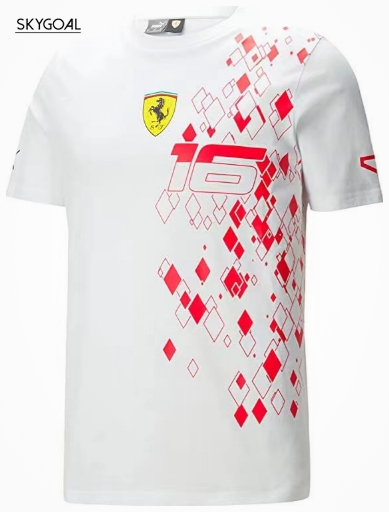 Maillot Scuderia Ferrari 2024 - Charles Leclerc Blanca