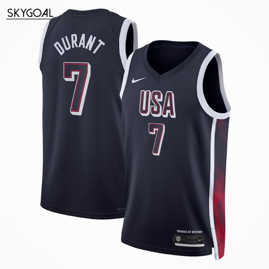 Kevin Durant Usa 2024 Navy Jjoo París