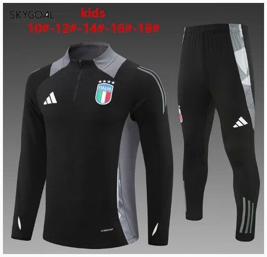 Survetement Italie 2024 Black - Enfants