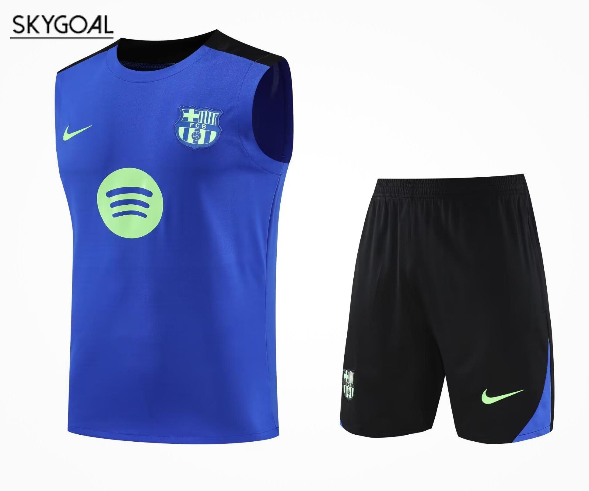 Conjunto De Maillot Del Fc Barcelona 2025/26 Azul Con Negro