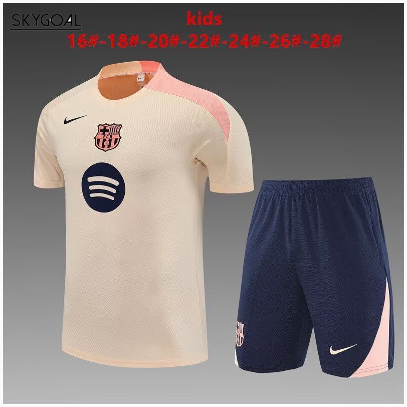 Kit Entrenamiento Fc Barcelona 2025/26 Amarillo Claro-enfants