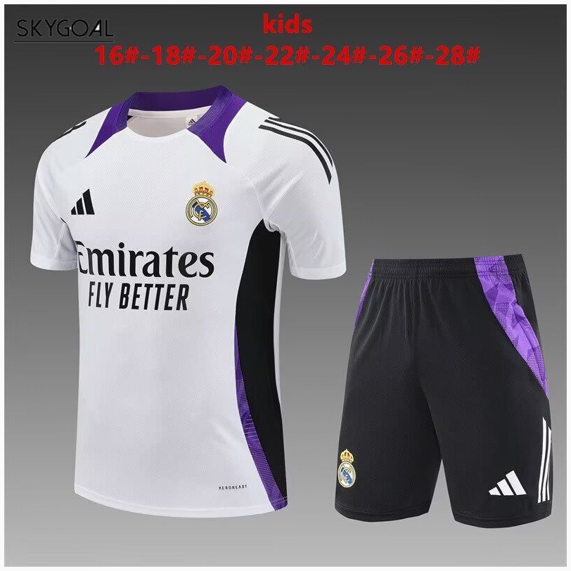 Kit Entrenamiento Real Madrid 2024/25 Blanco-enfants