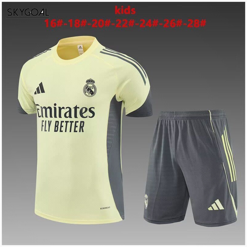 Kit Entrenamiento Real Madrid 2025/26 Amarillo-enfants