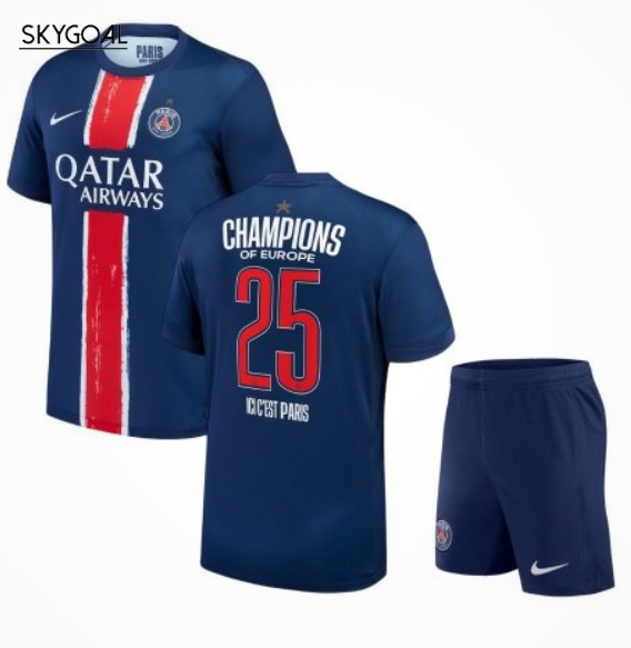 Psg Champions 2025 Kit Junior - Chamopns Of Europe