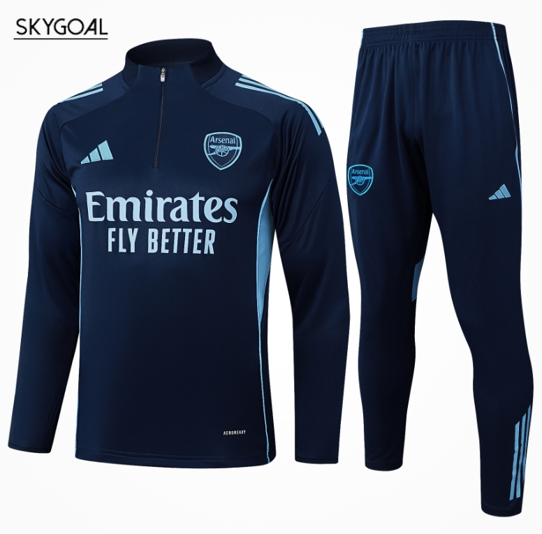 Survetement Arsenal 2025/26-half Zipper Blue