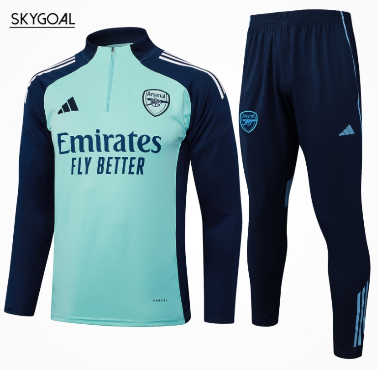 Survetement Arsenal 2025/26-half Zipper Green