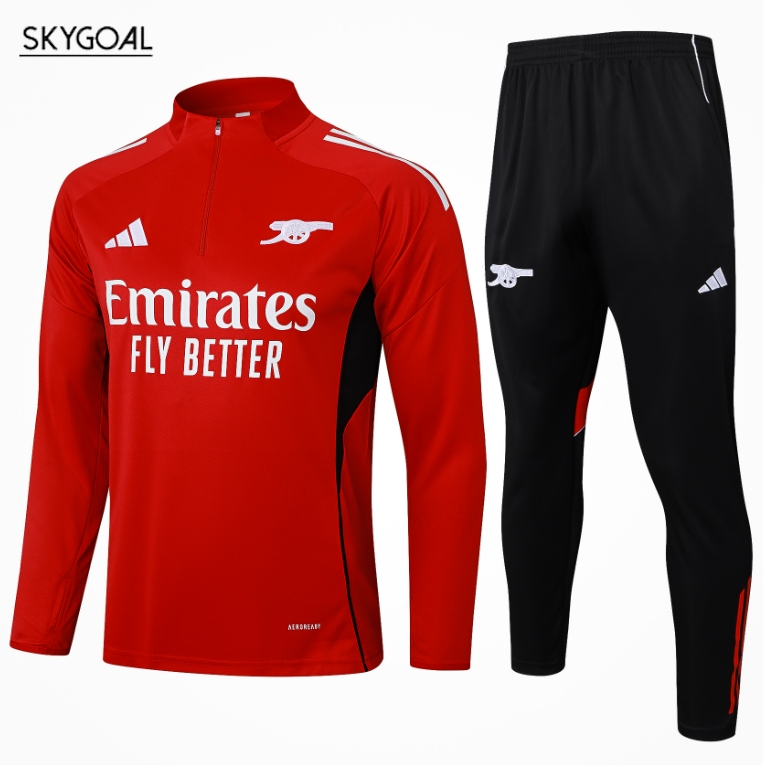 Survetement Arsenal 2025/26-half Zipper Red