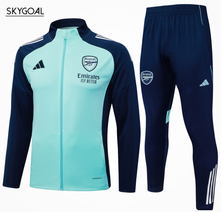 Survetement Arsenal 2025/26-long Zipper Green