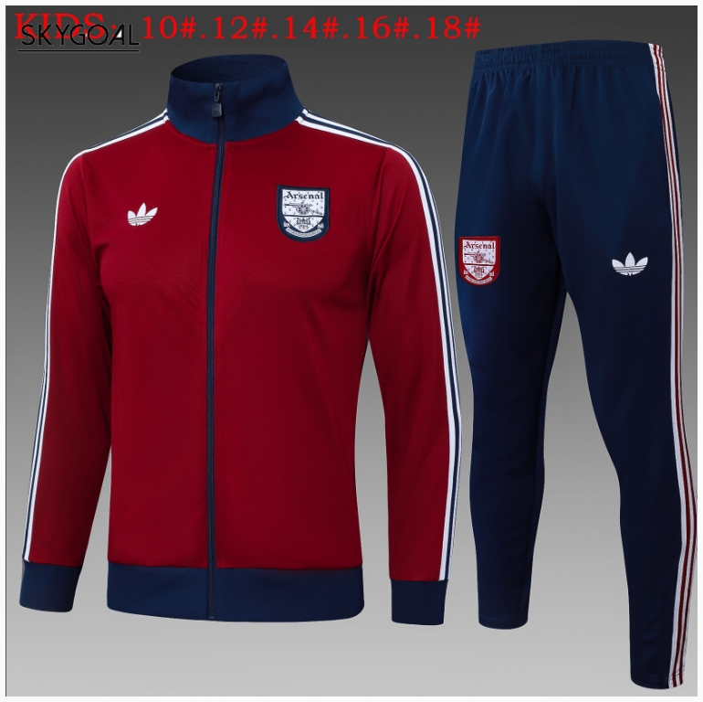 Survetement Arsenal 2025/26dark Red Long Zipper - Enfants