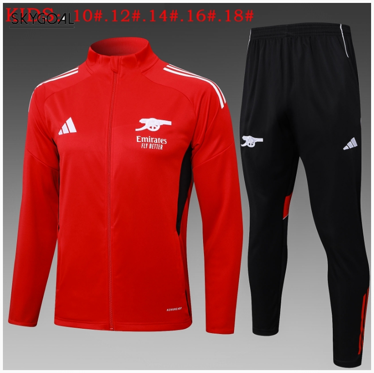 Survetement Arsenal 2025/26red Long Zipper - Enfants