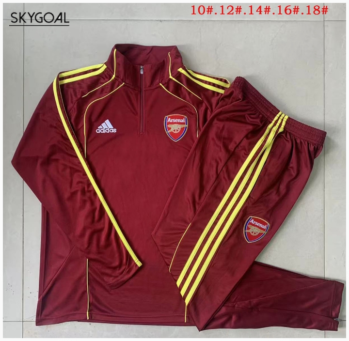 Survetement Arsenal 2025/26retro Red Half Zipper - Enfants