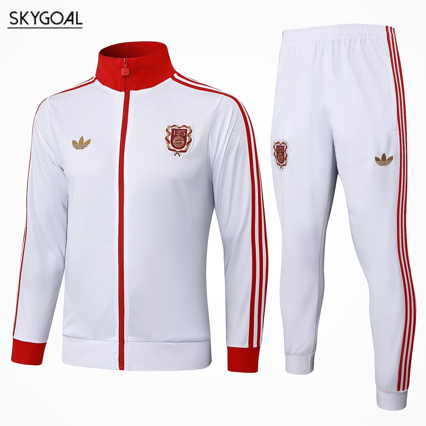 Survetement Bayern Munich 125th 2025/26-white （cremallera Larga