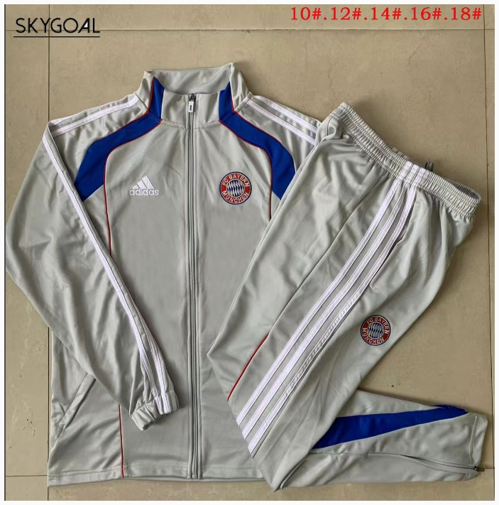 Survetement Bayern Munich 2025/26 Gray Long Zipper - Enfants