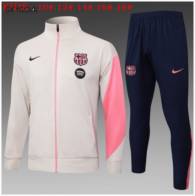 Survetement Fc Barcelona 2025/26 Yellow Long Zipper - Enfants