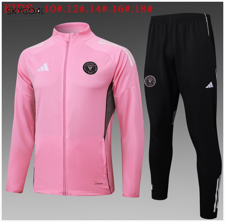 Survetement Inter Miami 2025/26 Rose Long Zipper - Enfants