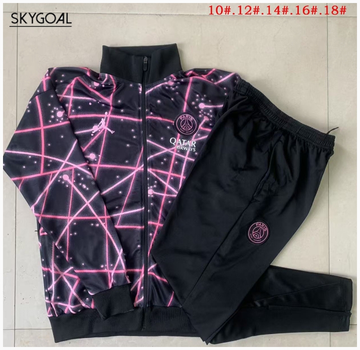 Survetement Psg 2025/26 Black Starry Sky Long Zipper - Enfants