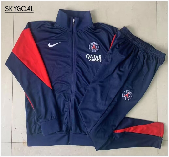 Survetement Psg 2025/26 Bule Long Zipper - Enfants