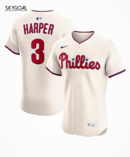 Bryce Harper Philadelphia Phillies Nike Alternate 2 Elite Jersey - Cream
